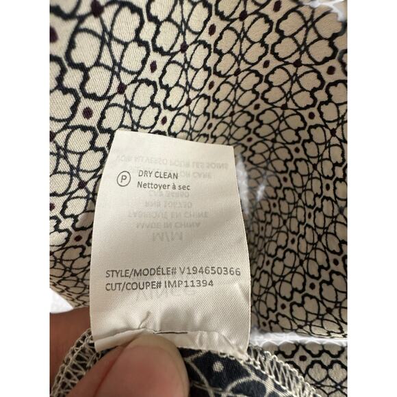 NEW Vince Silk Pockets Geo Trapunto Cap Sleeve Shift Tunic Dress Size Medium - Picture 8 of 10